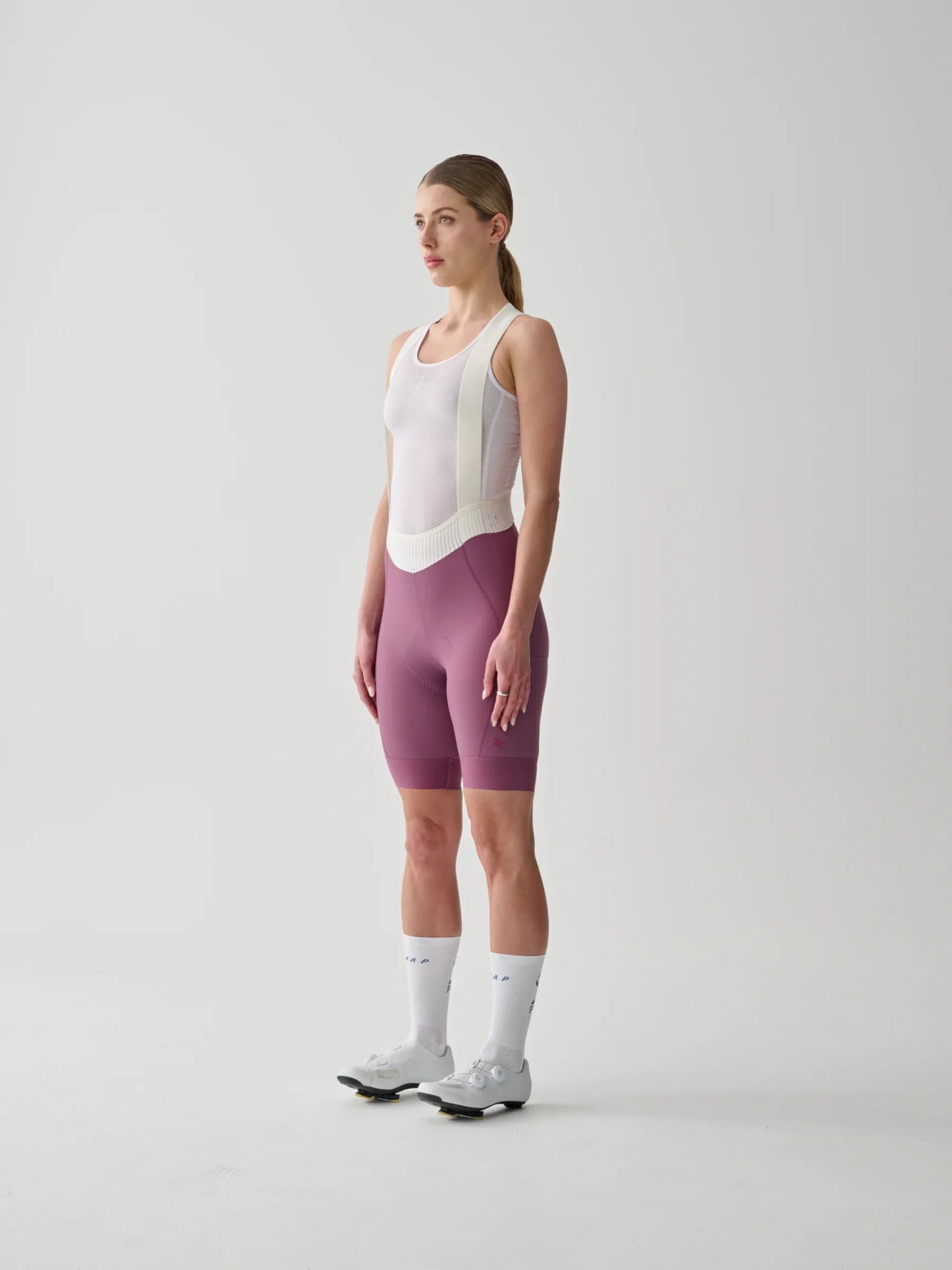 WOMEN´S SHORT TEAM BIB EVO - DARK MAUVE